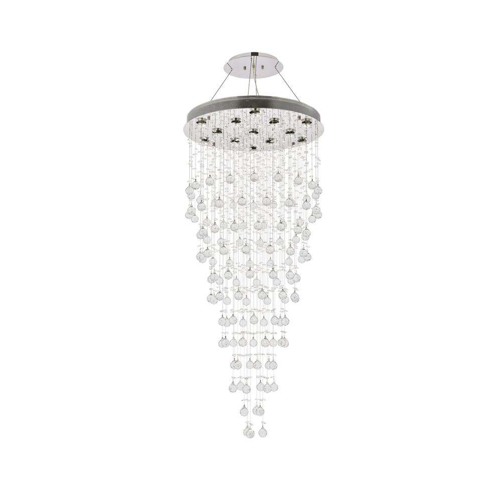 Galaxy 13 Light Chrome Chandelier Clear Royal Cut Crystal. Picture 6