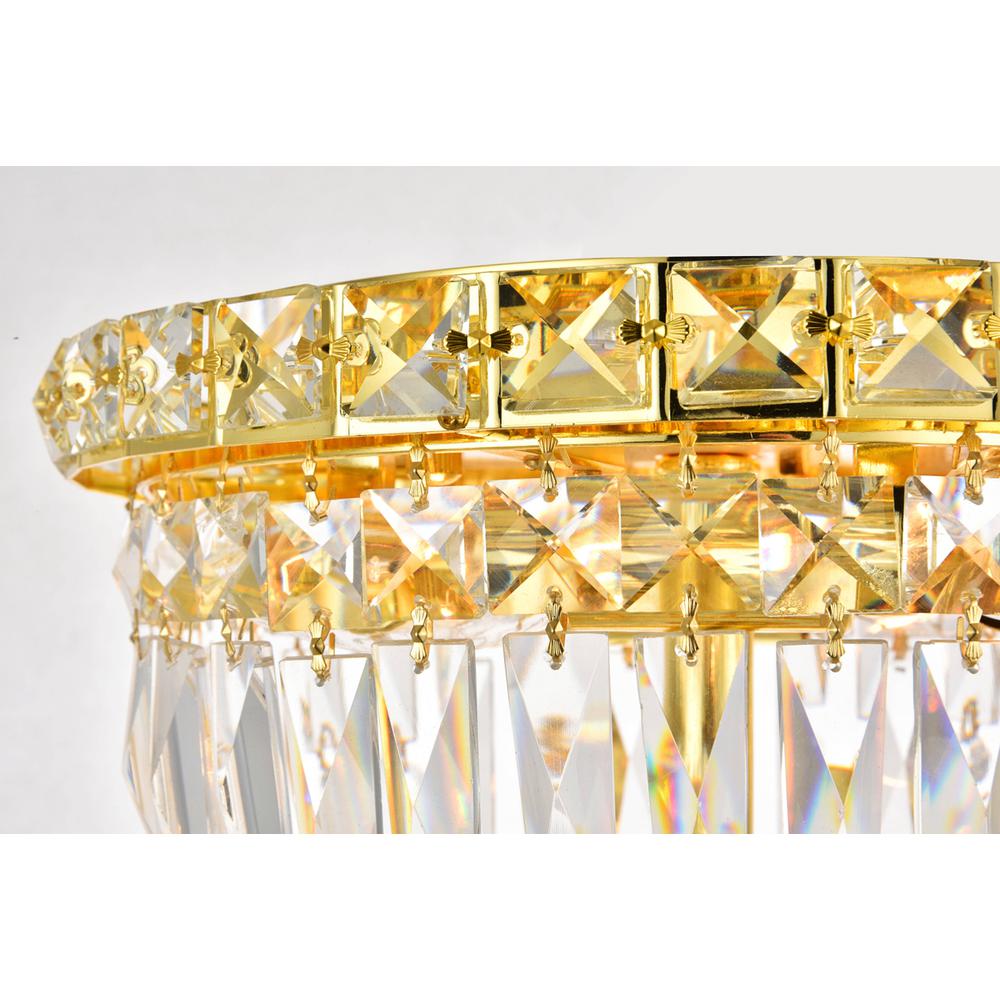 Tranquil 4 Light Gold Flush Mount Clear Royal Cut Crystal. Picture 2