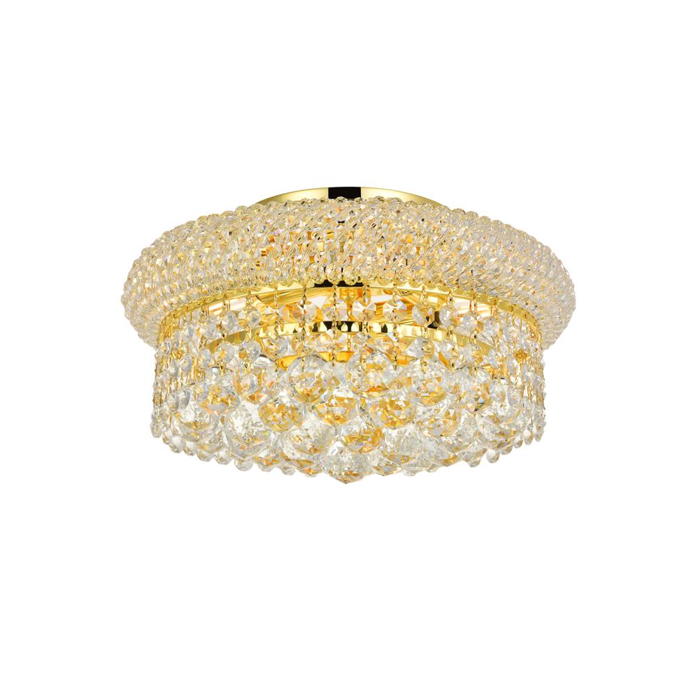 Primo 4 Light Gold Flush Mount Clear Royal Cut Crystal. Picture 5