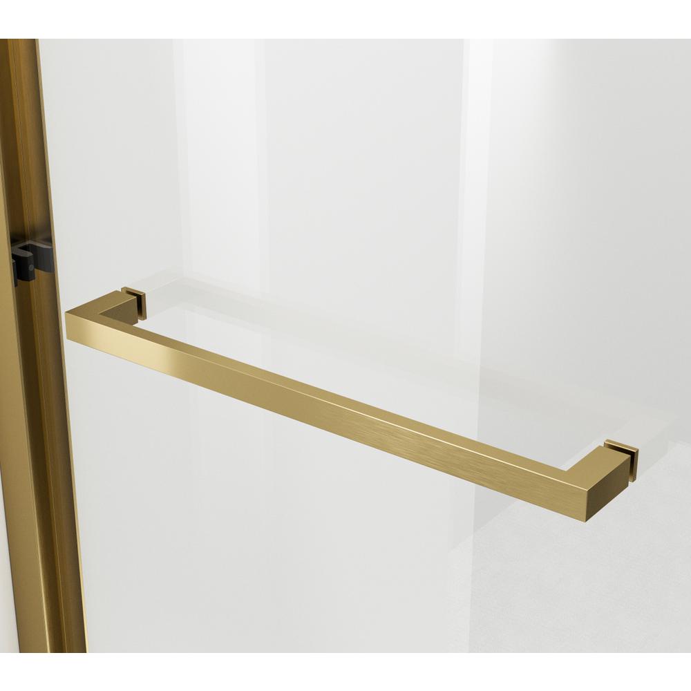 Semi-Frameless Shower Door 60 X 76 Brushed Gold. Picture 8