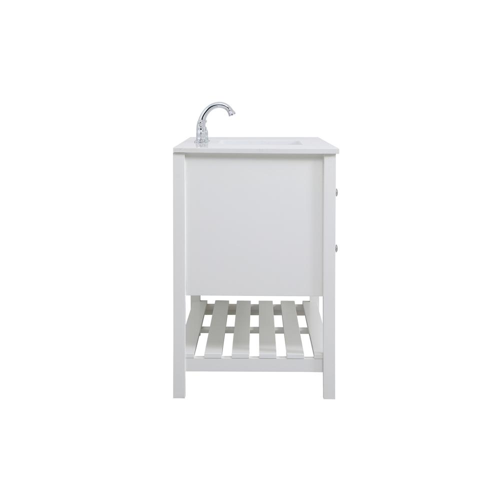 48 Inch Single Bathroom Vanity In White. Picture 13