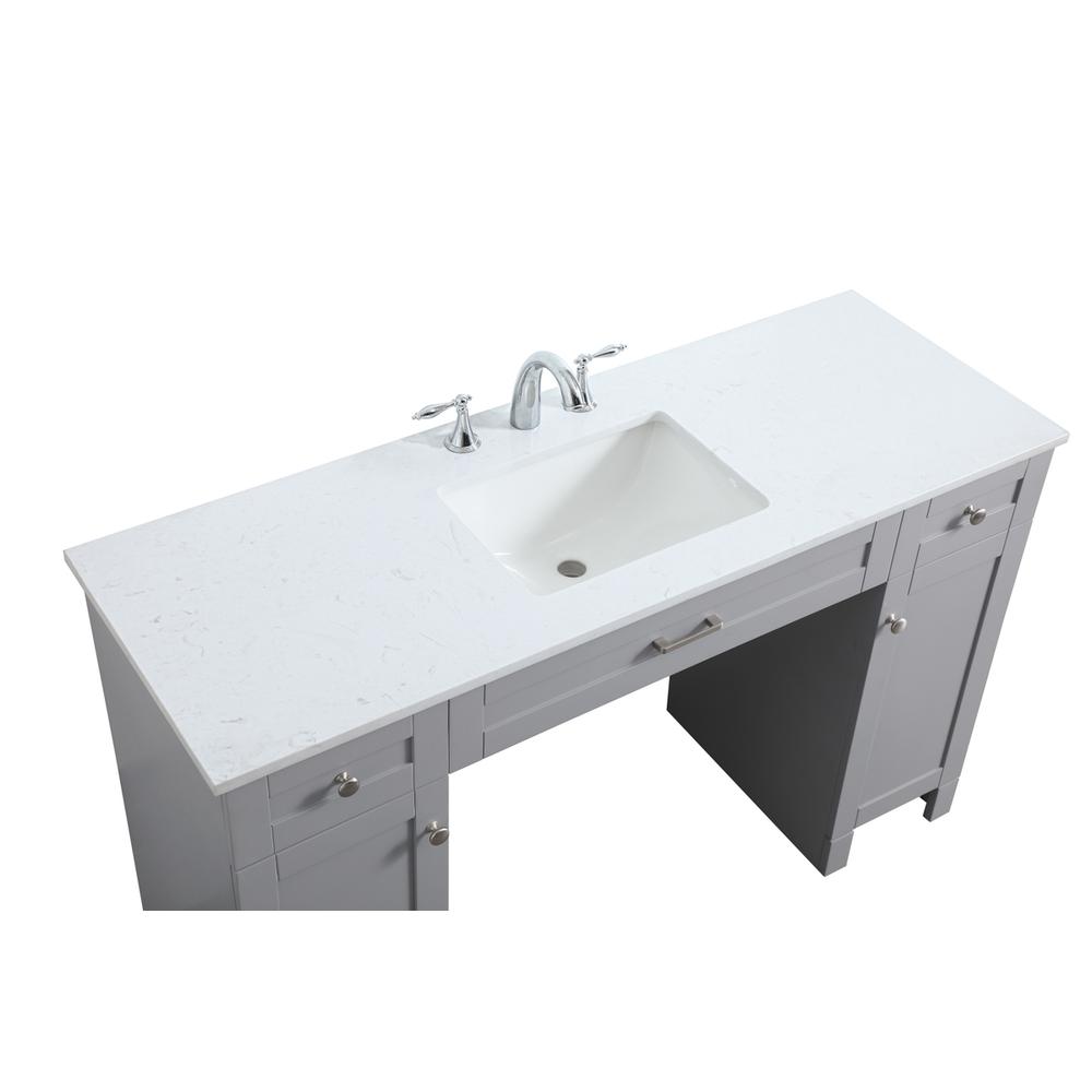 54 Inch Ada Compliant Bathroom Vanity In Grey. Picture 10