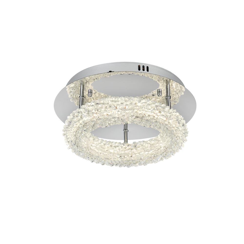 Bowen 14 Inch Adjustable Led Flush Mount In Chrome. Picture 2