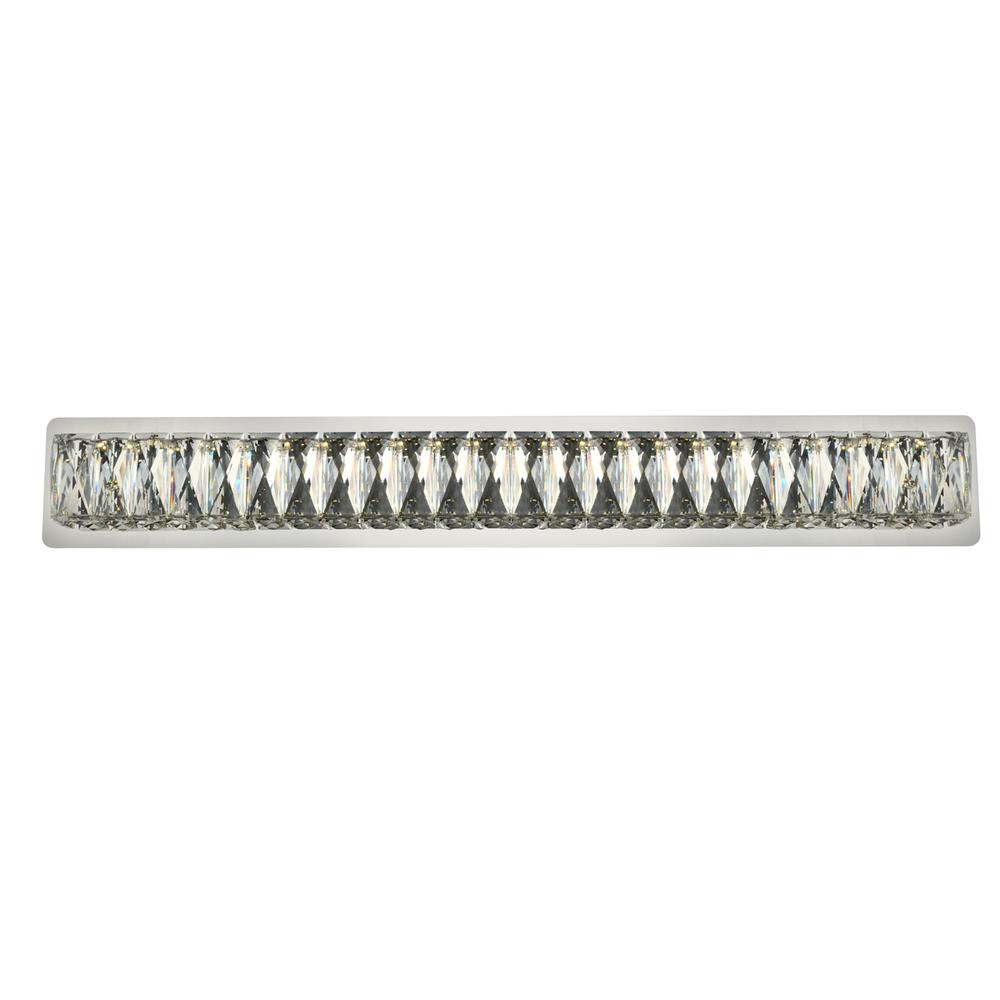 Monroe Integrated Led Chip Light Chrome Wall Sconce Clear Royal Cut Crystal. Picture 1