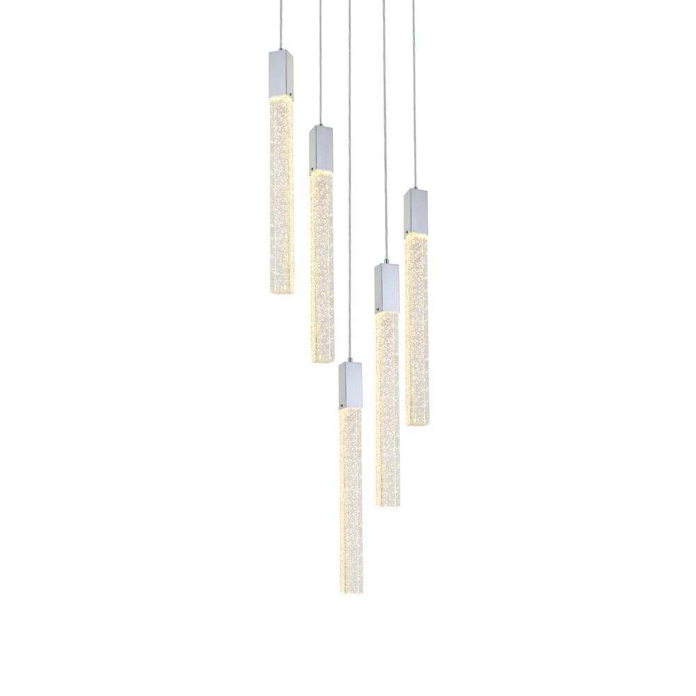 Weston 5 Lights Pendant In Chrome. Picture 2