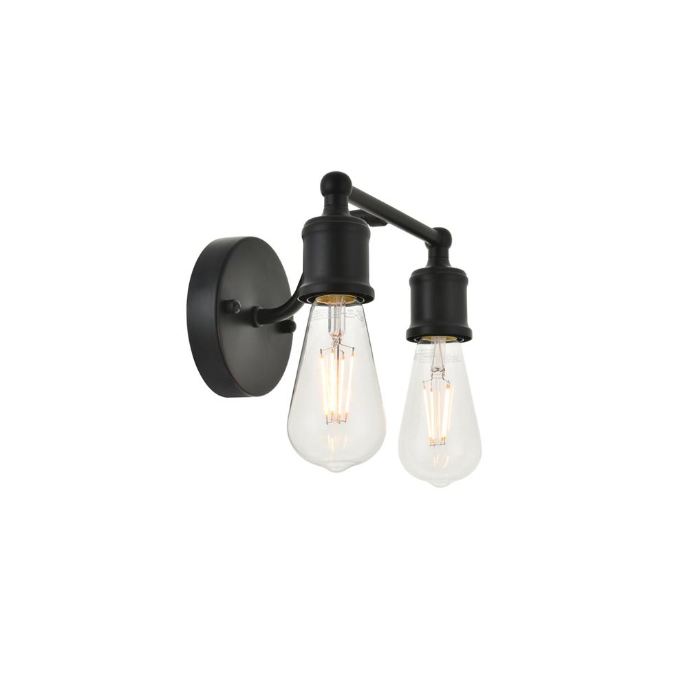 Serif 2 Light Black Wall Sconce. Picture 6