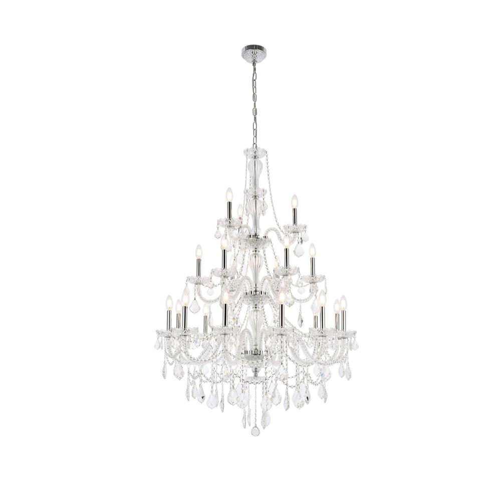Giselle 21 Light Chrome Chandelier Clear Royal Cut Crystal. Picture 1