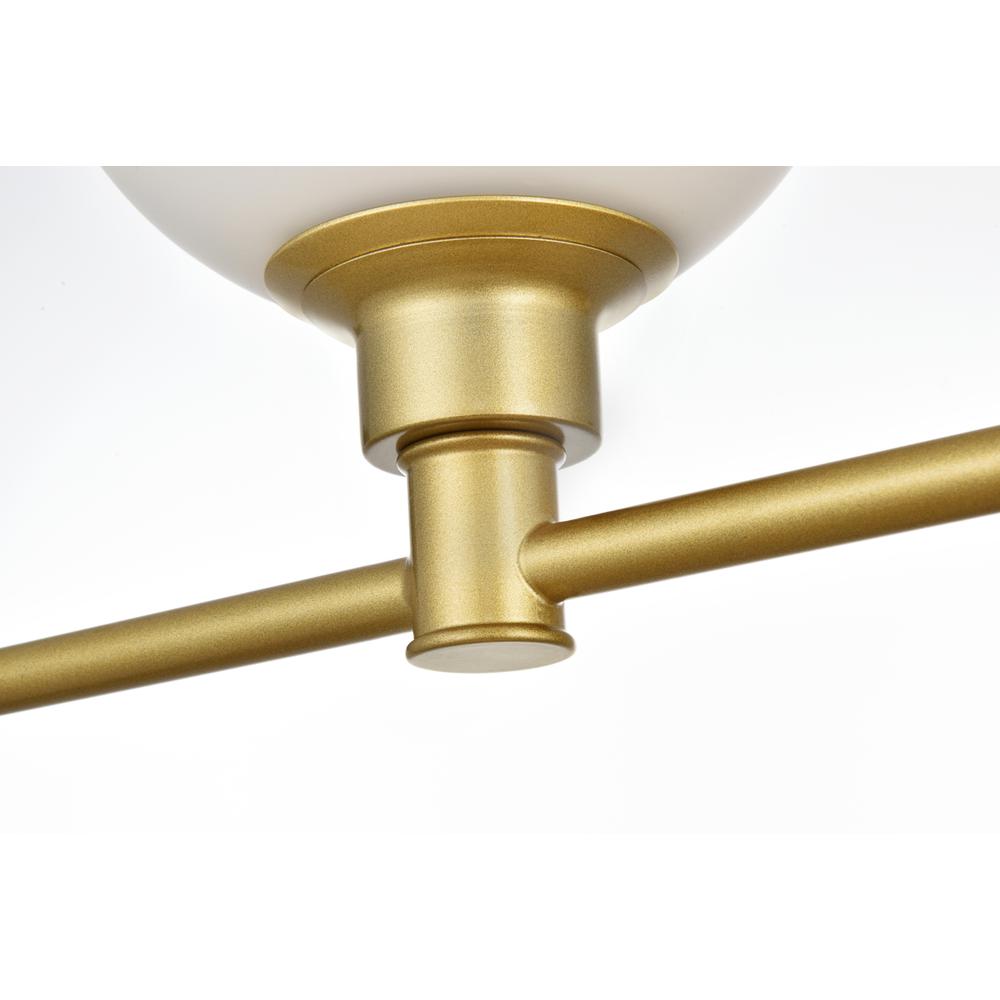 Cordelia 3 Light Brass And Frosted White Bath Sconce. Picture 4