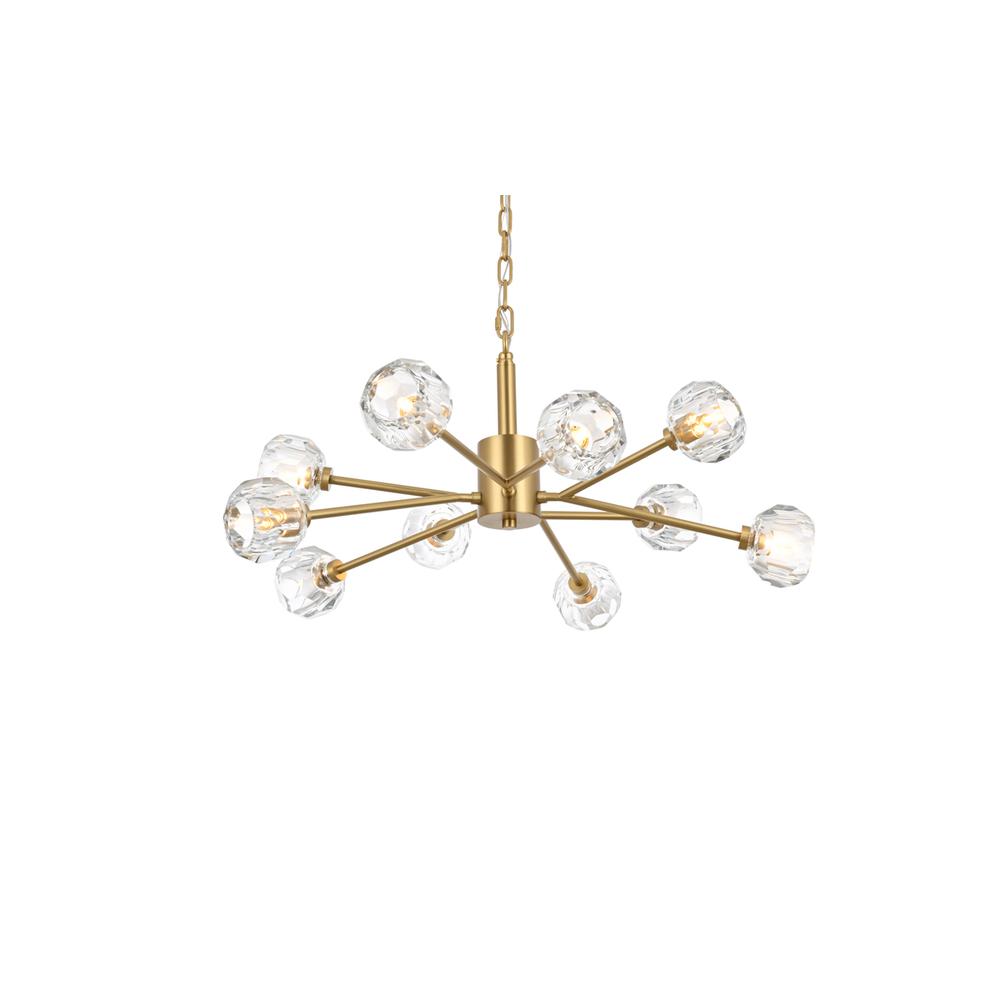 Graham 10 Light Pendant In Gold. Picture 2