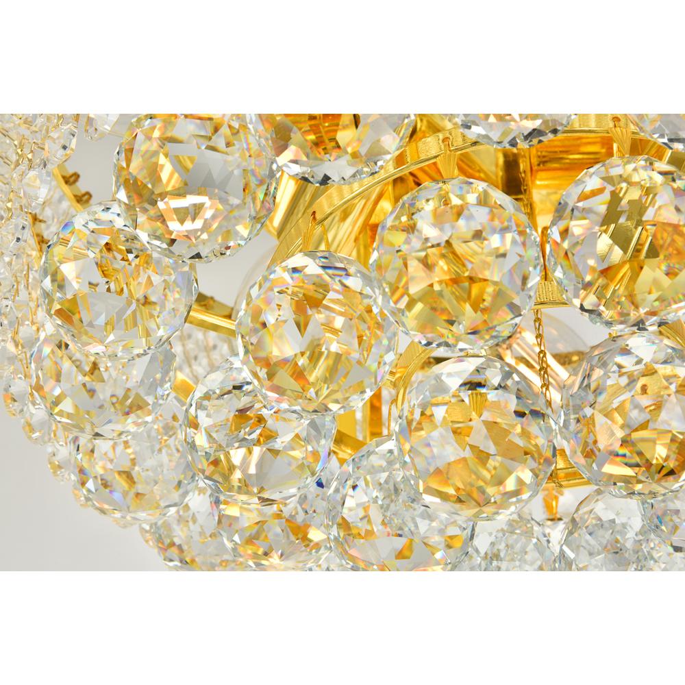 Primo 6 Light Gold Flush Mount Clear Royal Cut Crystal. Picture 4