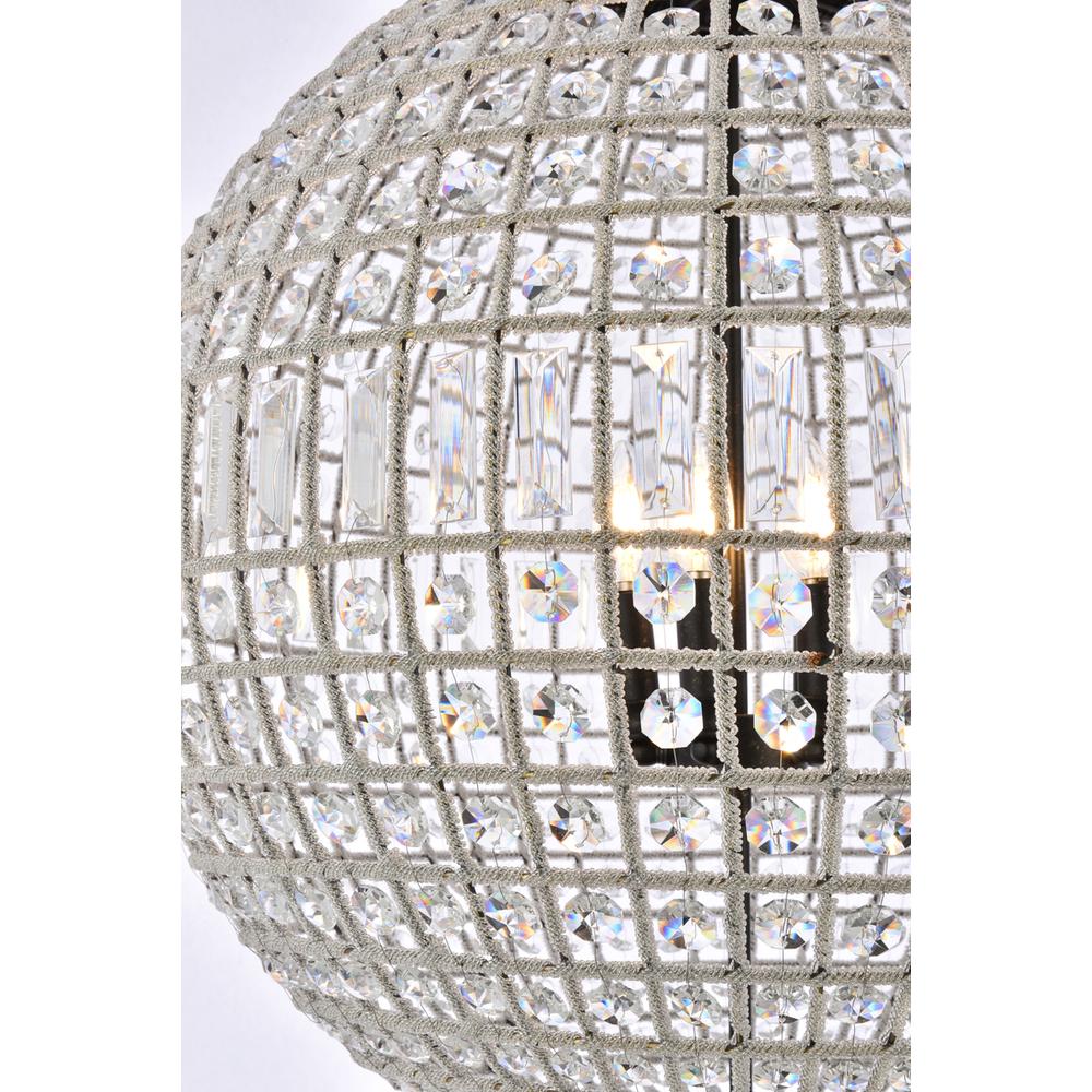 Olivia 5 Light Dark Bronze Chandelier Clear Royal Cut Crystal. Picture 4