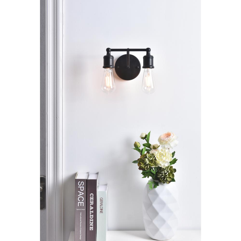 Serif 2 Light Black Wall Sconce. Picture 13