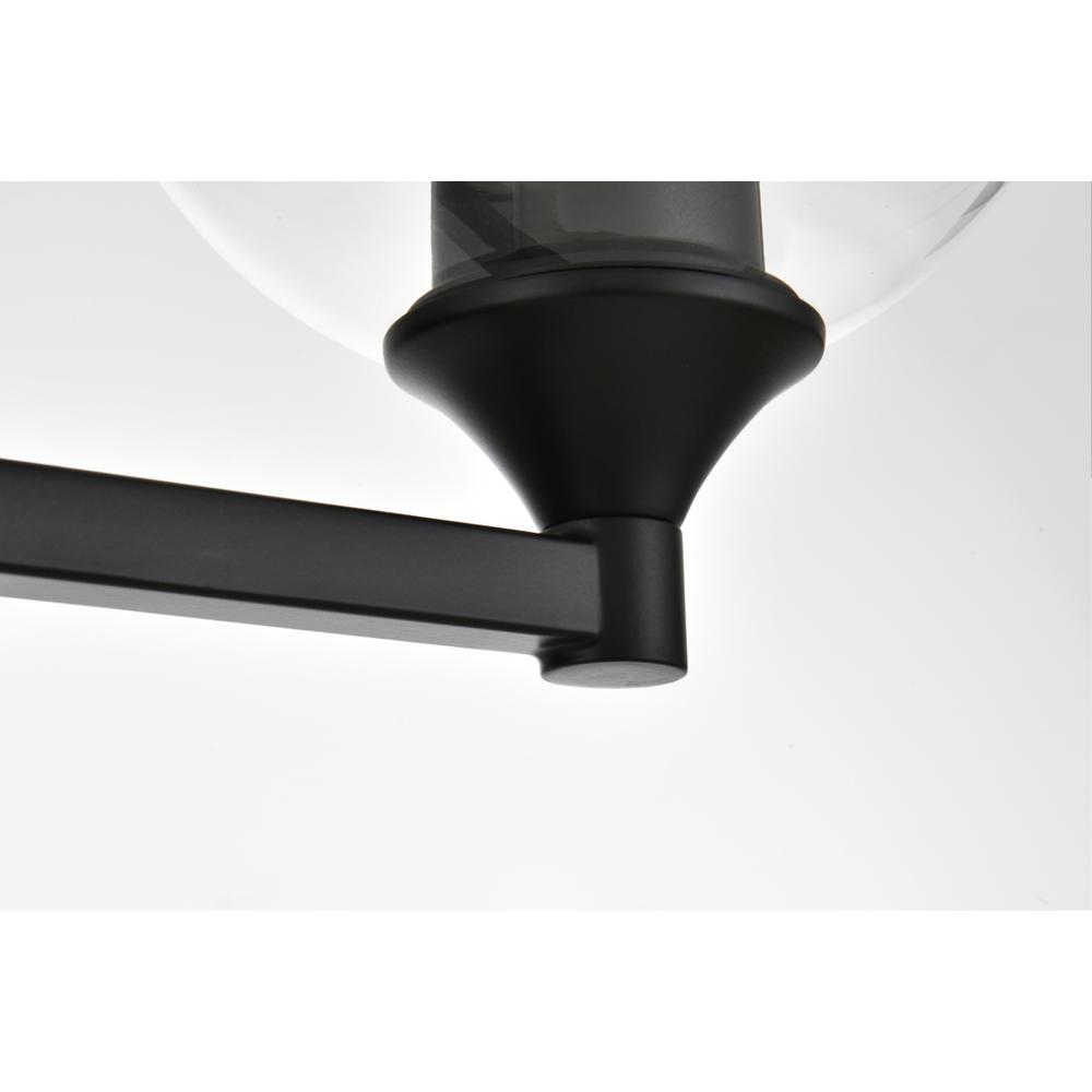 Foster 3 Light Black And Clear Bath Sconce. Picture 5
