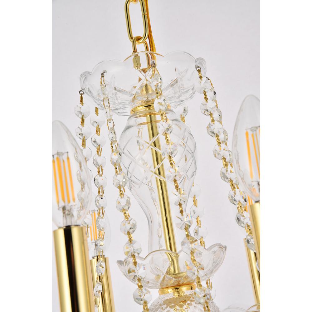 Princeton 8 Light Gold Chandelier Clear Royal Cut Crystal. Picture 4
