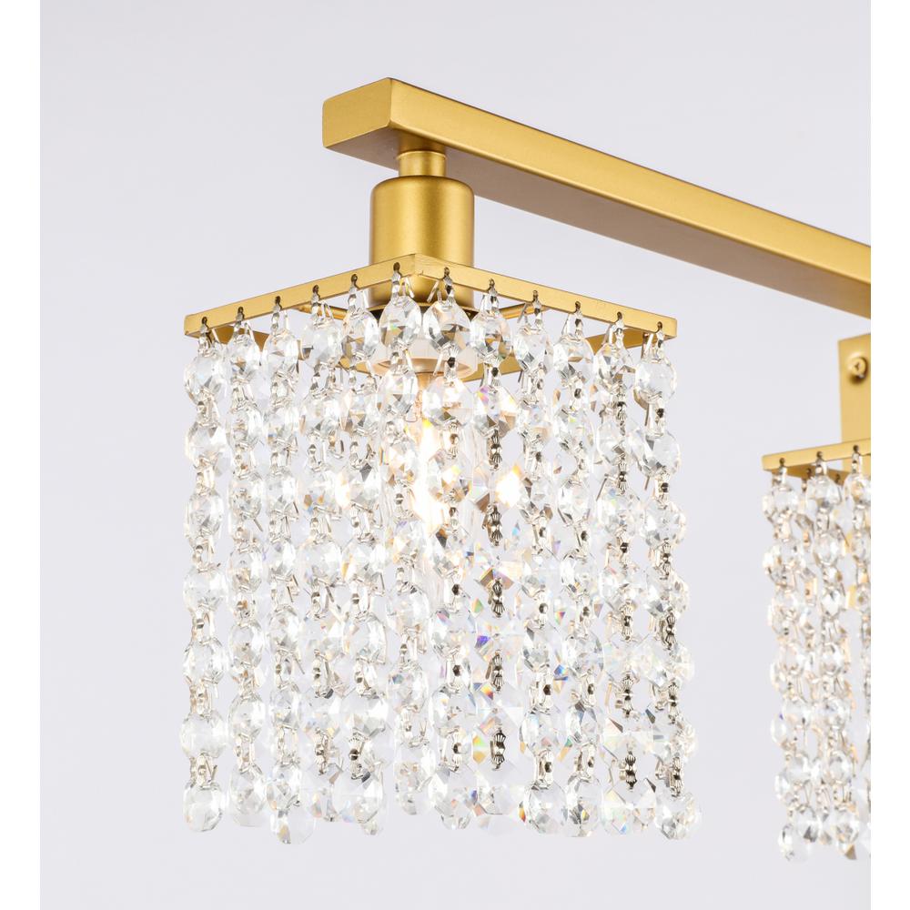 Phineas 2 Light Brass And Clear Crystals Wall Sconce. Picture 8