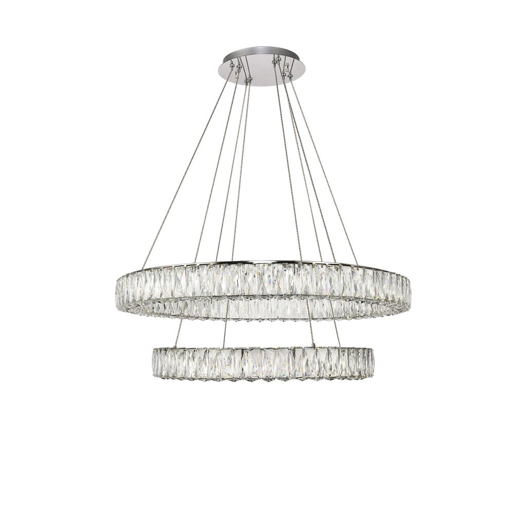 Monroe Integrated Led Chip Light Chrome Chandelier Clear Royal Cut Crystal. Picture 1