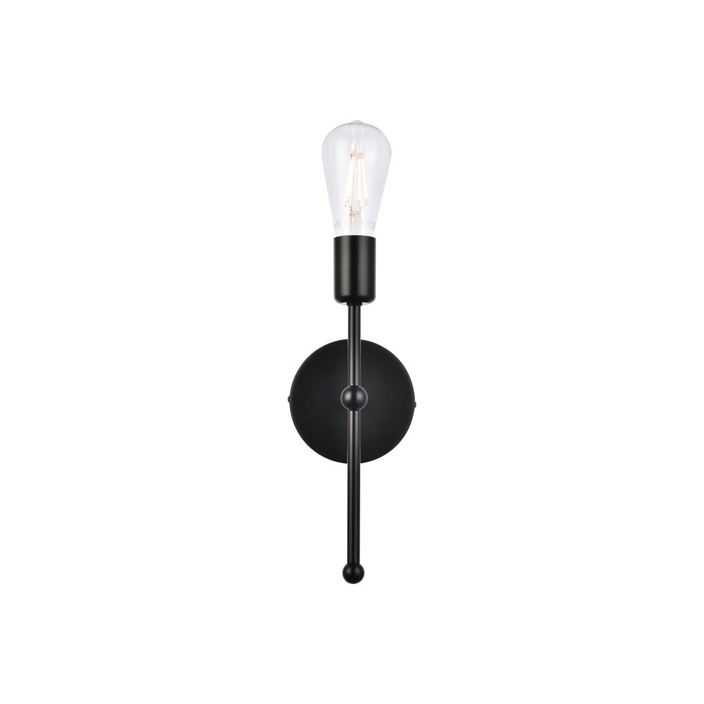Keely 1 Light Black Wall Sconce. Picture 1