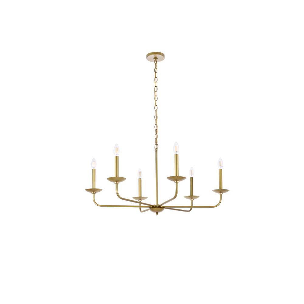Cohen 36 Inch Pendant In Brass. Picture 6