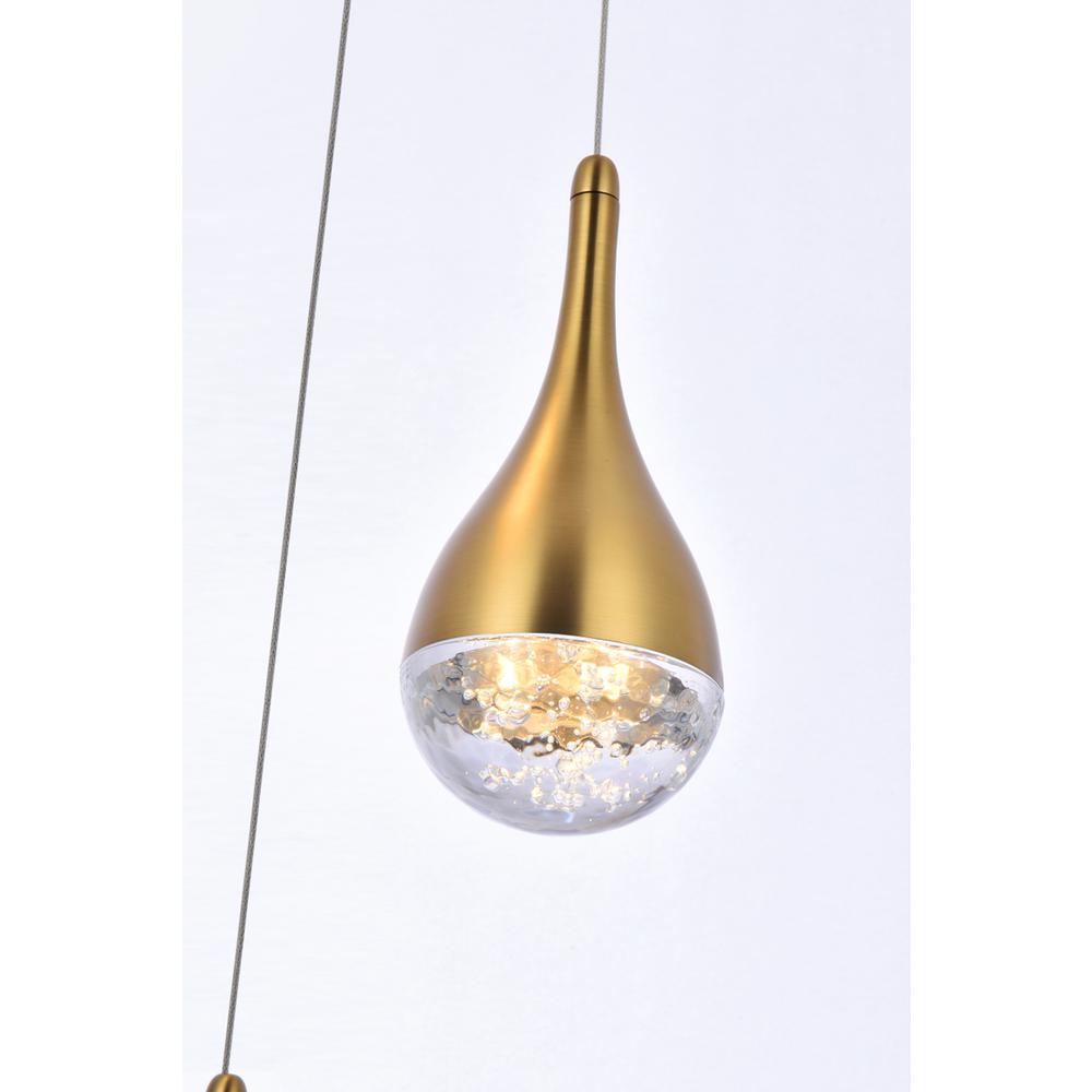 Amherst 10 Inch Led Pendant In Satin Gold. Picture 3