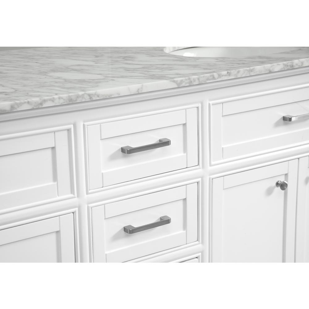 60 In. Double Bathroom Vanity Set In White. Picture 4