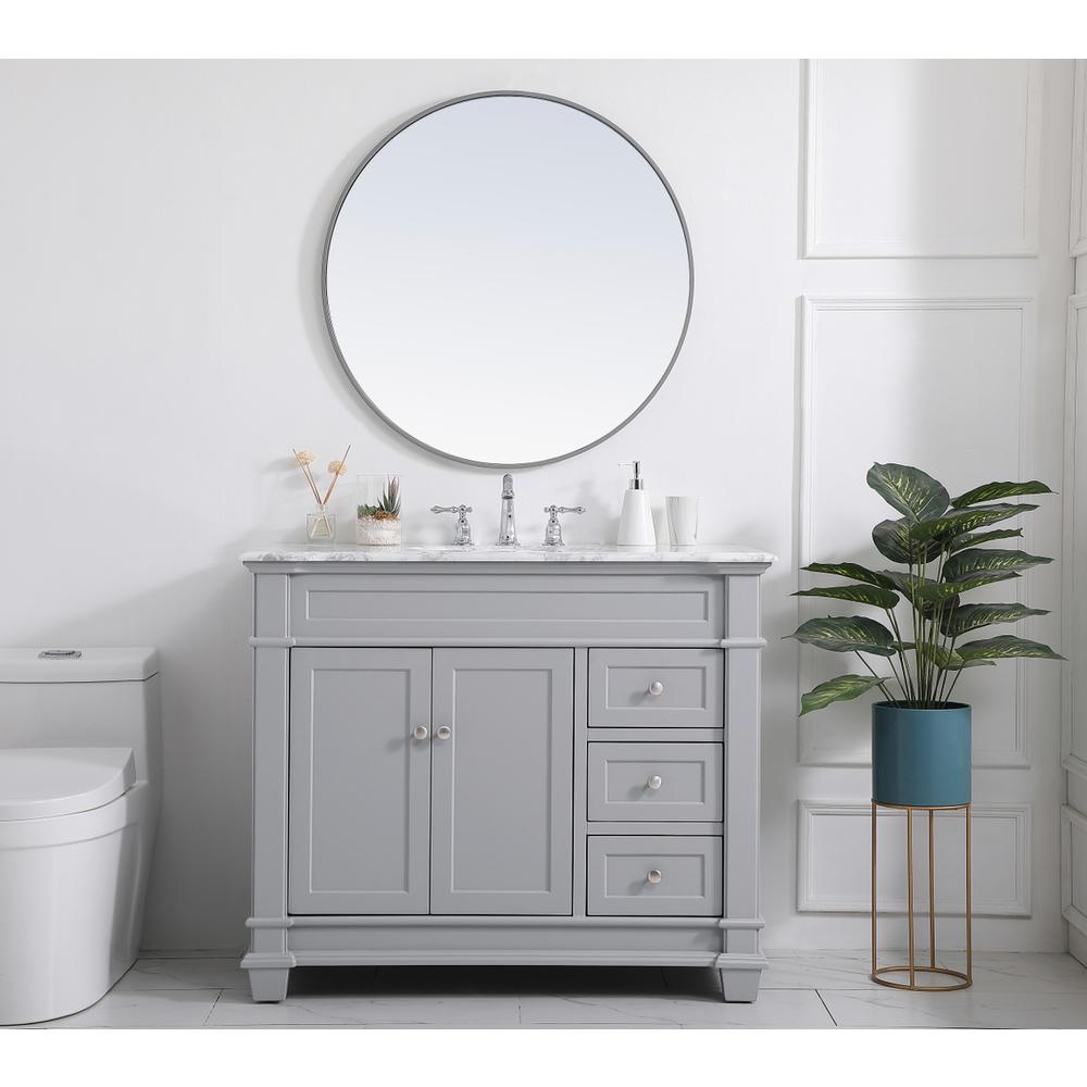 42 Inch Single Bathroom Vanity Set In Grey. Picture 4