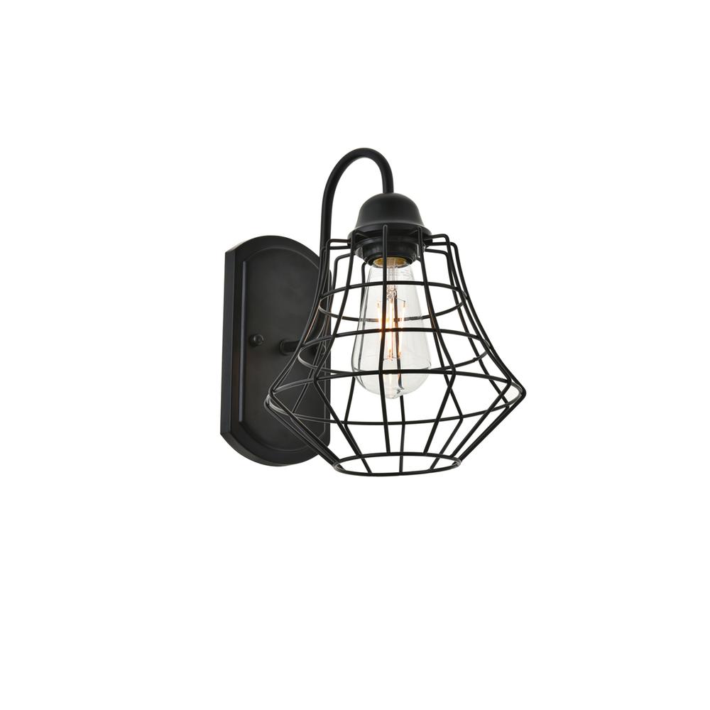 Candor 1 Light Black Wall Sconce. Picture 2