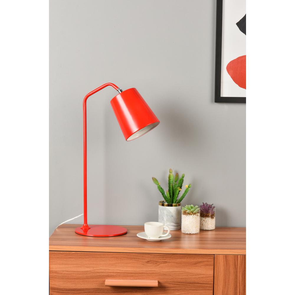 Leroy 1 Light Red Table Lamp. Picture 7