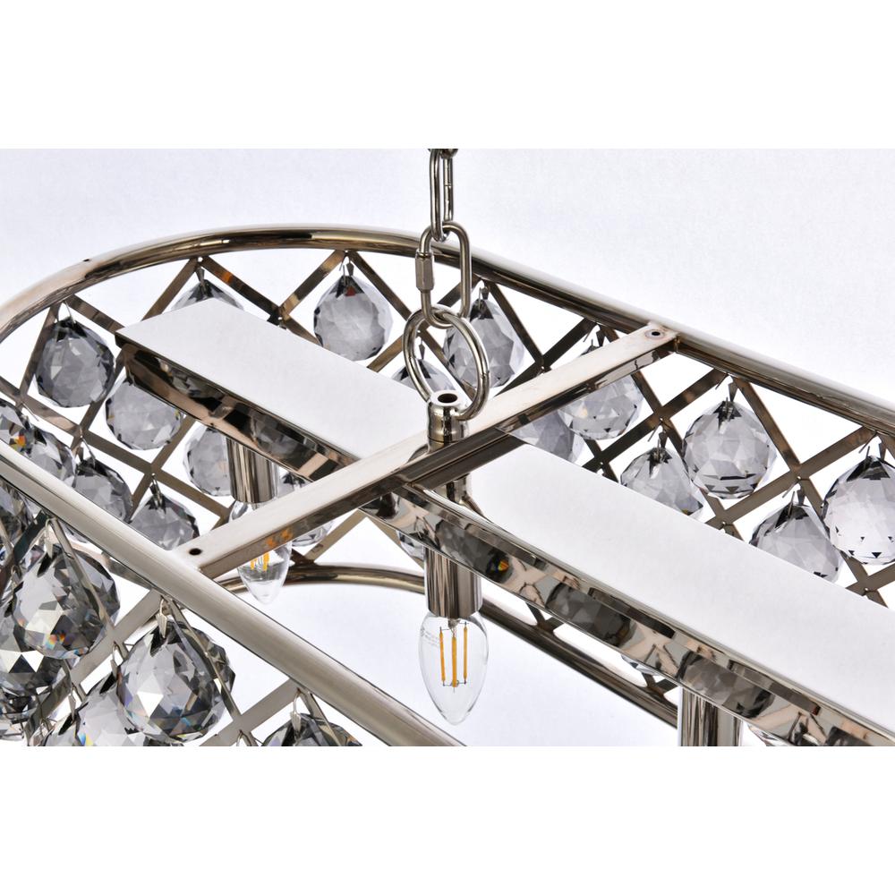 Madison 7 Light Polished Nickel Chandelier Silver Shade (Grey) Royal Cut Crystal. Picture 4