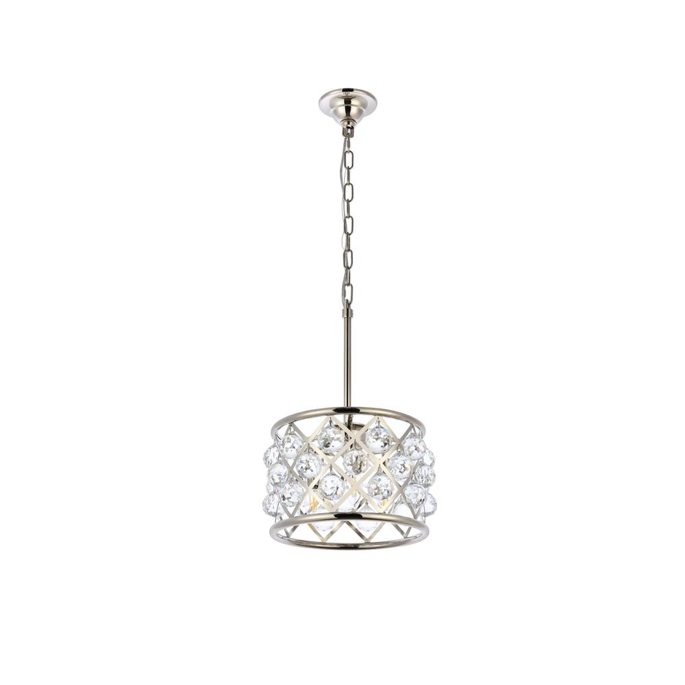 Madison 3 Light Polished Nickel Pendant Clear Royal Cut Crystal. Picture 6