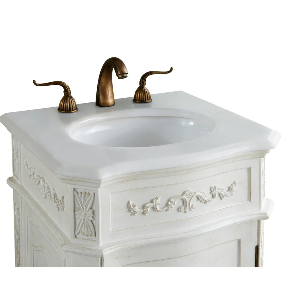 21 Inch Single Bathroom Vanity In Antique White. Picture 4