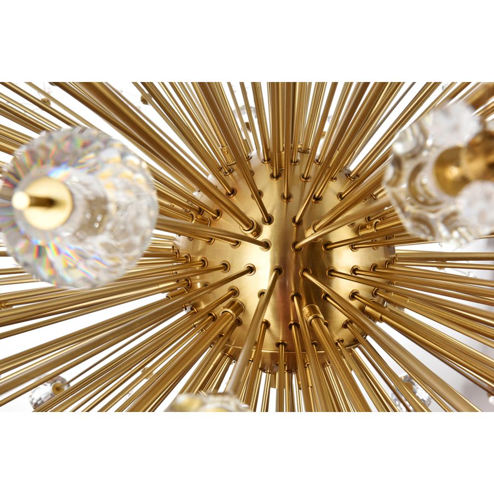 Vera 48 Inch Three Tiers Crystal Starburst Chandelier In Satin Gold. Picture 4