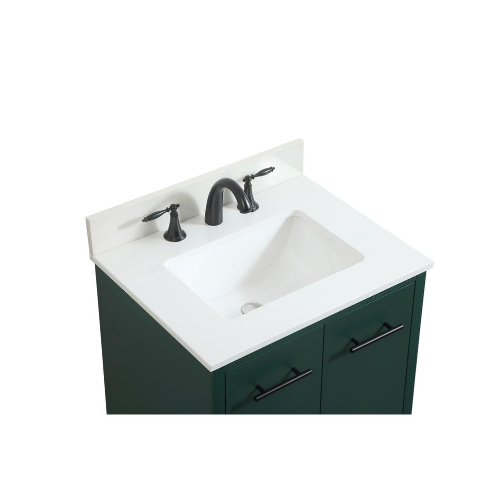 24 Inch Single Bathroom Vanity In Green With Backsplash. Picture 13