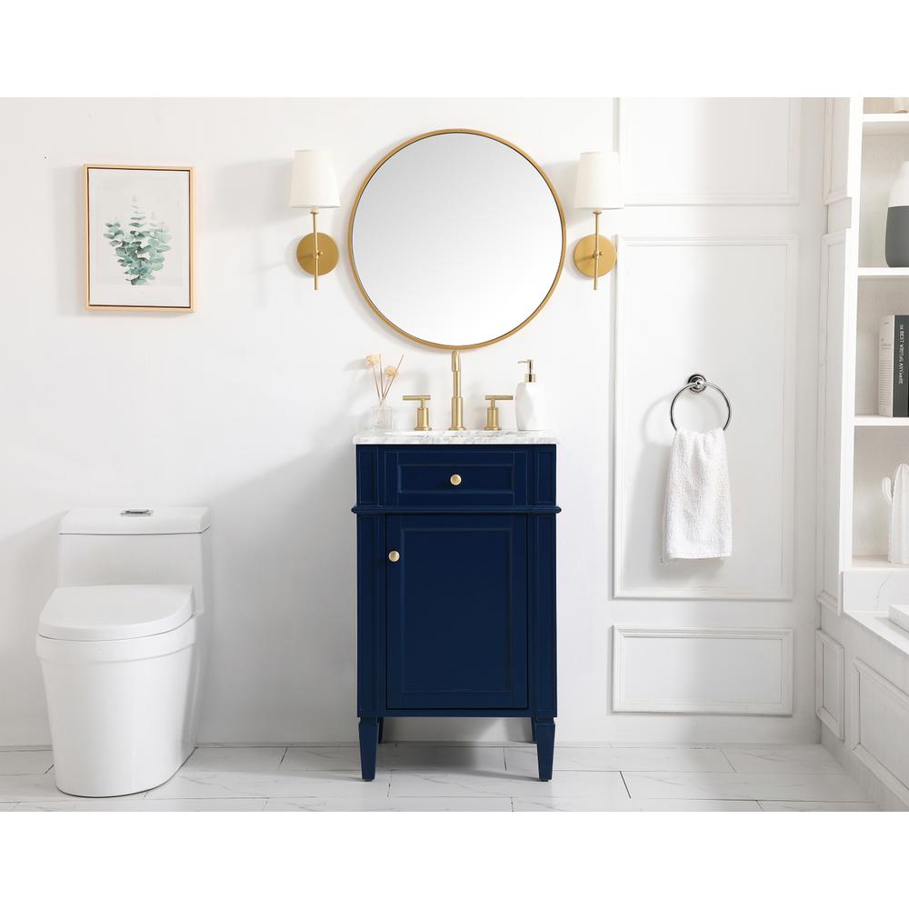 21 Inch Single Bathroom Vanity In Blue. Picture 4