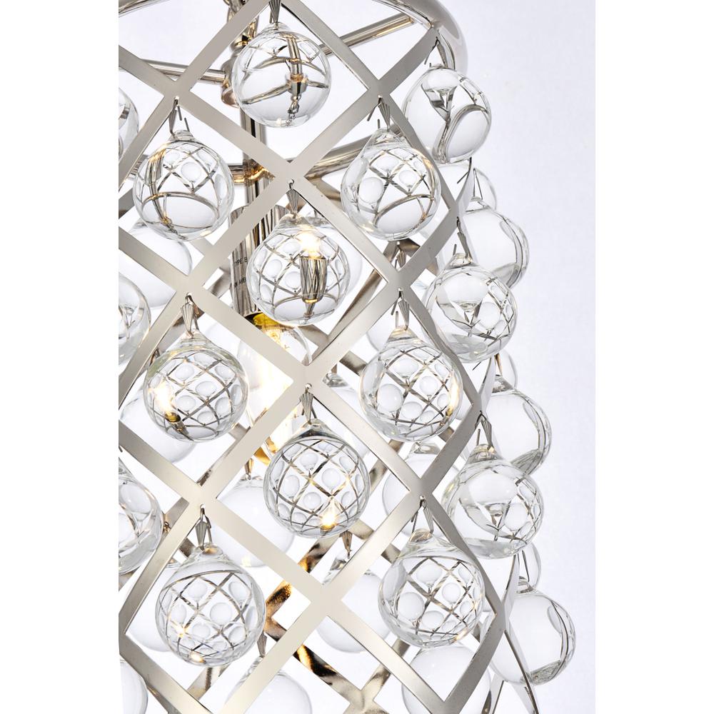 Madison 1 Light Polished Nickel Pendant Clear Royal Cut Crystal. Picture 4