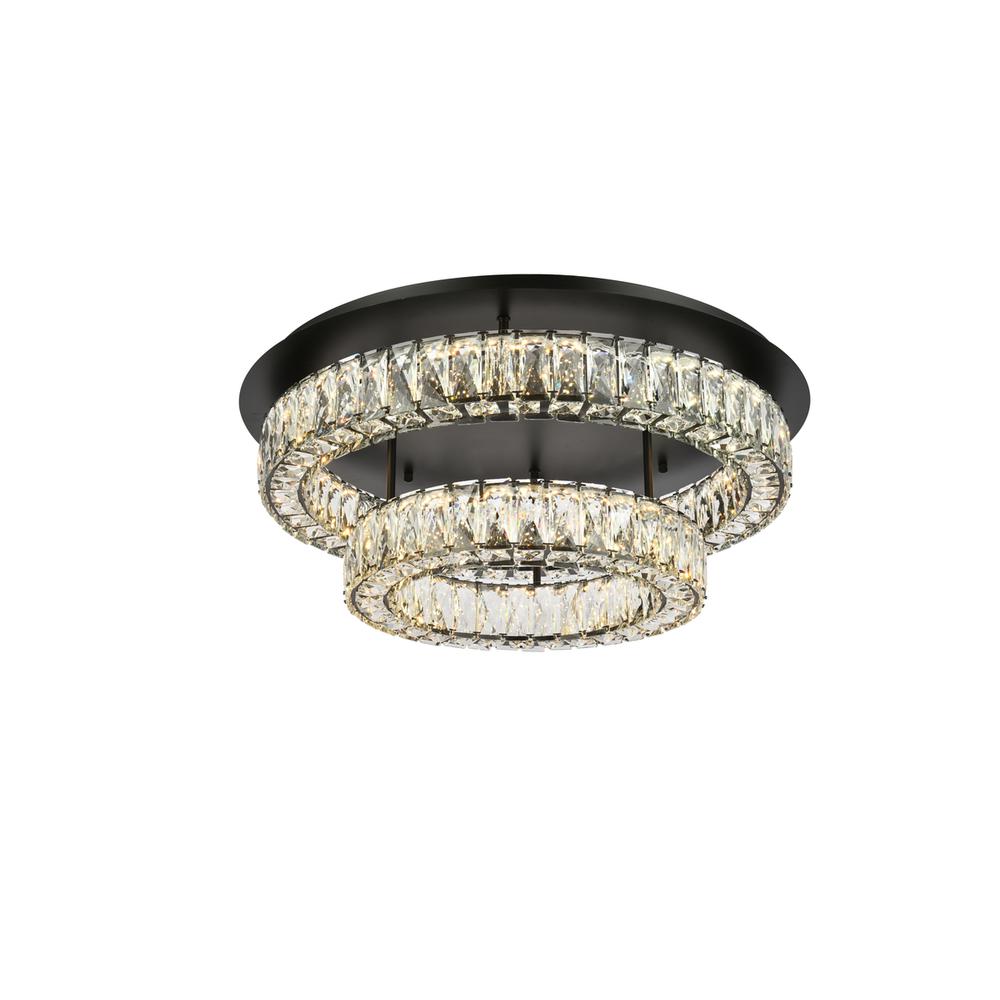 Monroe 26 Inch Led Double Flush Mount In Black. Picture 2