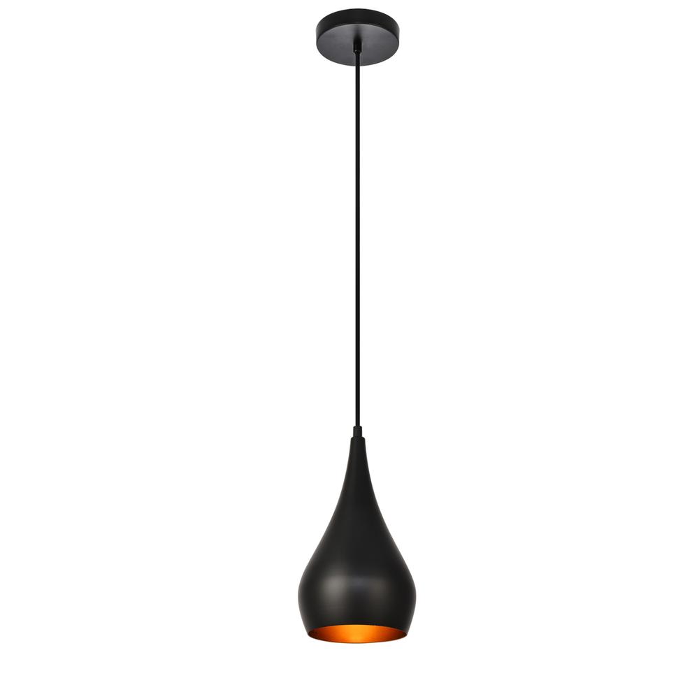 Nora Collection Pendant D6In H11.5In Lt:1 Black Finish. Picture 1