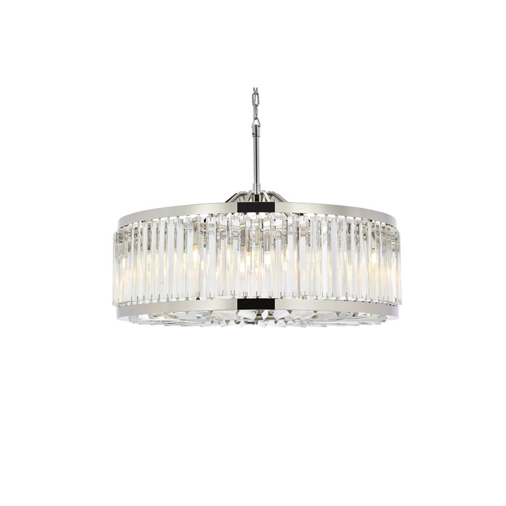 Chelsea 10 Light Polished Nickel Chandelier Clear Royal Cut Crystal. Picture 2