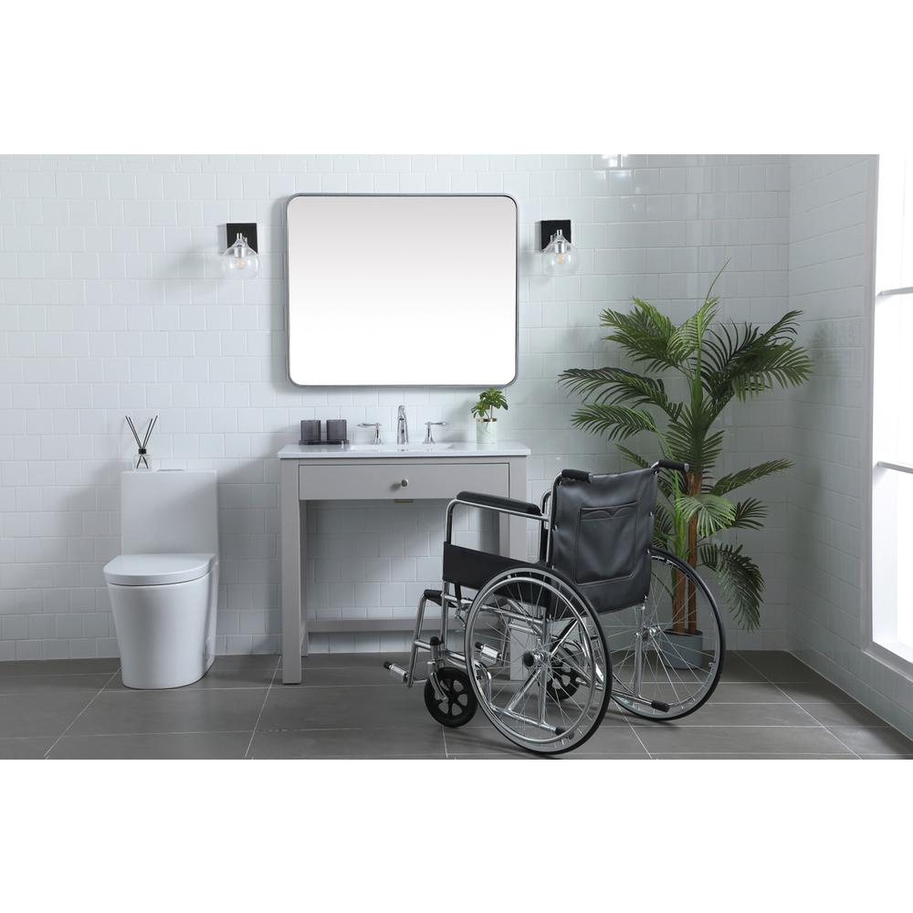 36 Inch Ada Compliant Bathroom Vanity In Grey. Picture 4