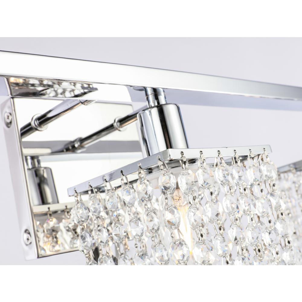 Phineas 5 Light Chrome And Clear Crystals Wall Sconce. Picture 10