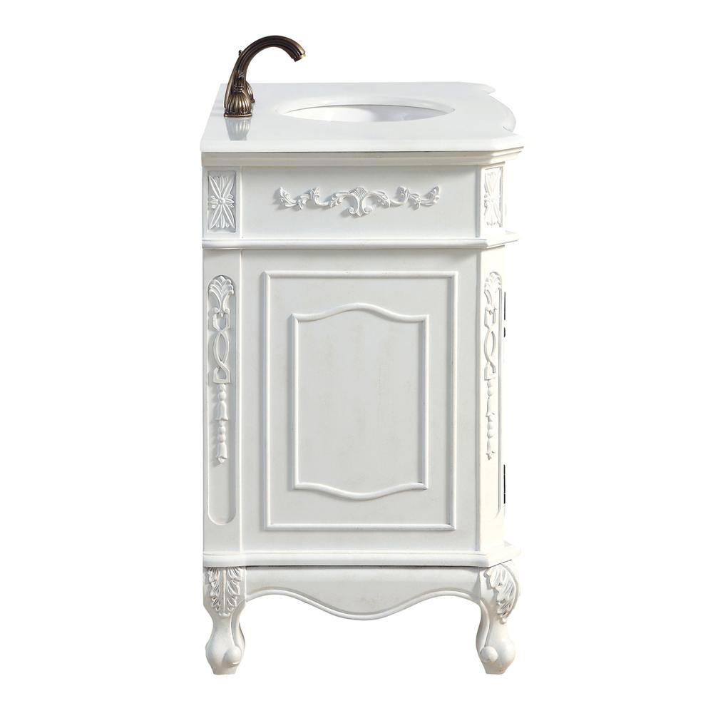 36 Inch Single Bathroom Vanity In Antique White. Picture 4