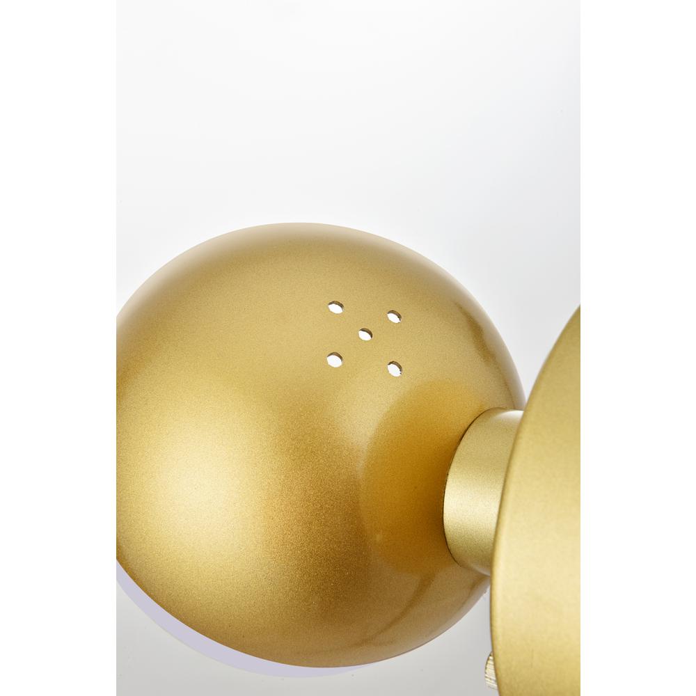 Majesty 1 Light Brass And Frosted White Bath Sconce. Picture 5