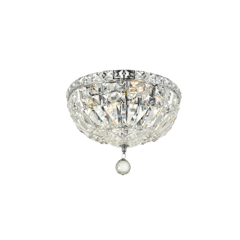 Tranquil 4 Light Chrome Flush Mount Clear Royal Cut Crystal. Picture 5