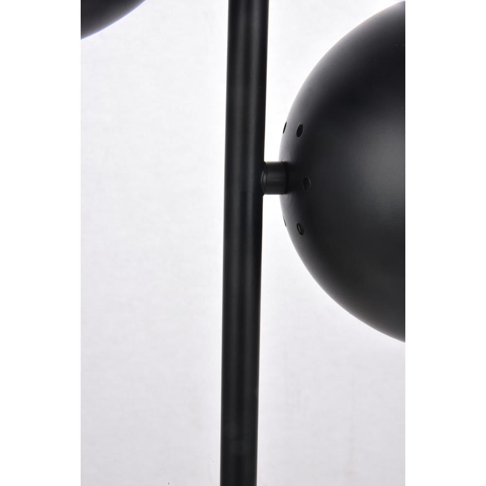 Eclipse 2 Lights Black Table Lamp With Clear Glass. Picture 5