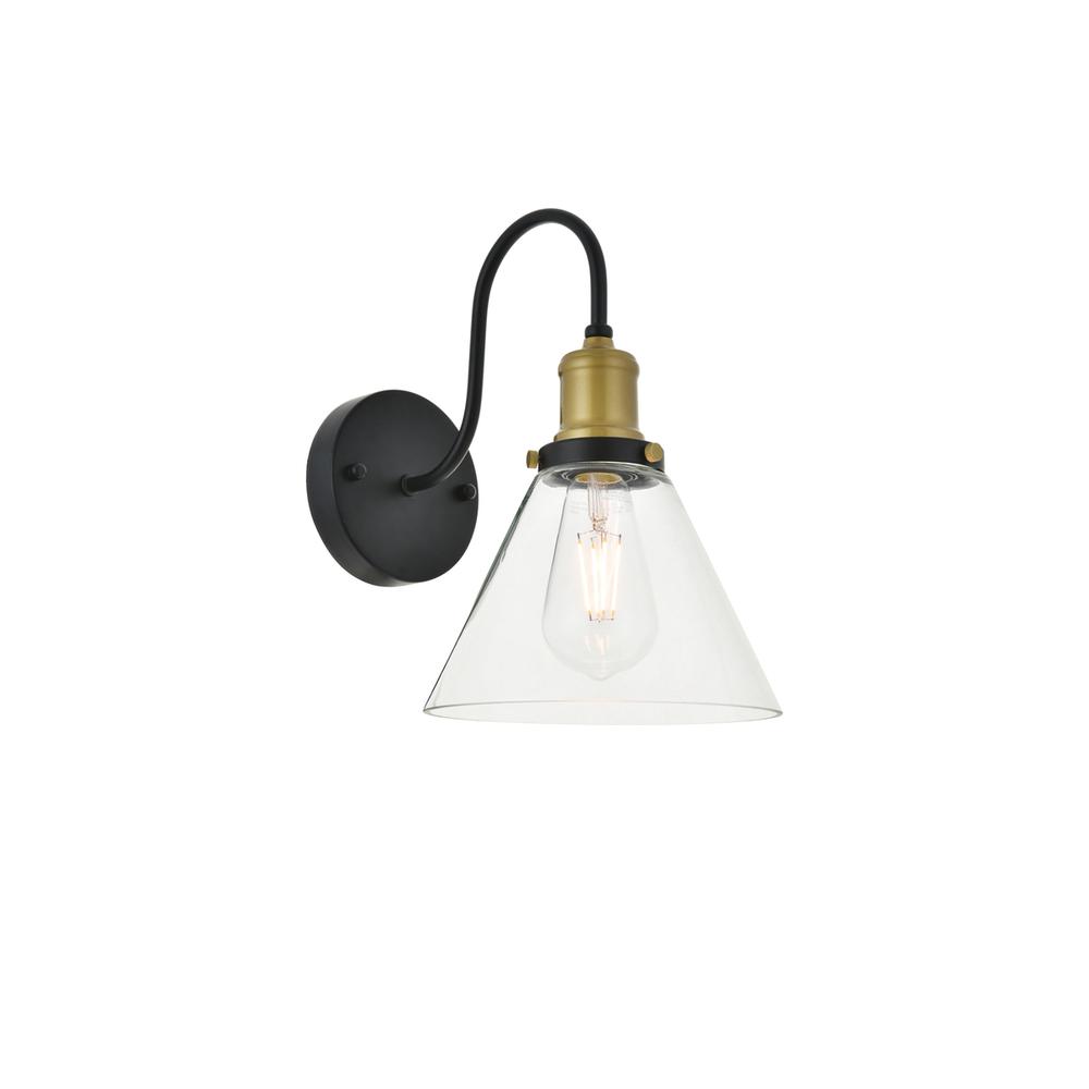 Histoire 1 Light Brass And Black Wall Sconce. Picture 5
