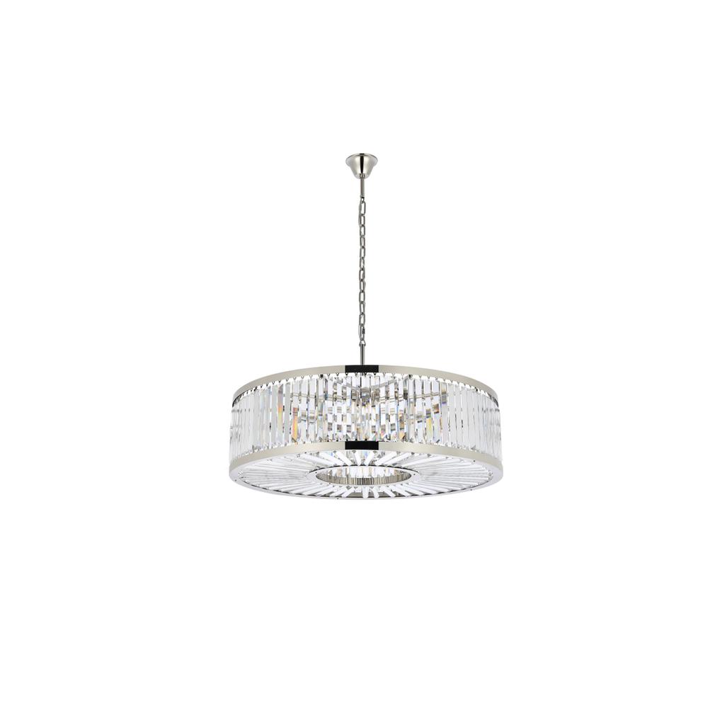 Chelsea 10 Light Polished Nickel Chandelier Clear Royal Cut Crystal. Picture 6