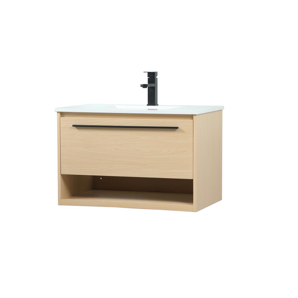 30 Inch Single Bathroom Vanity In Maple. Picture 7