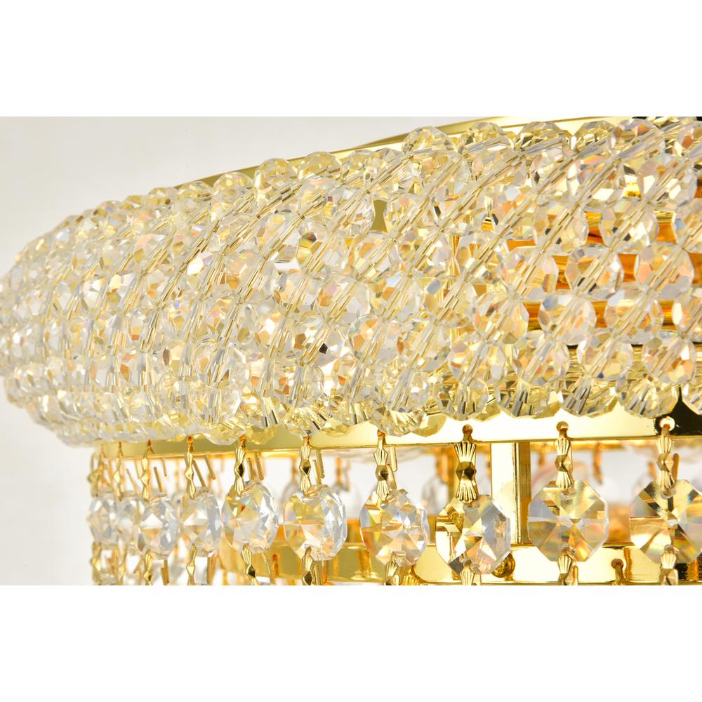 Primo 6 Light Gold Flush Mount Clear Royal Cut Crystal. Picture 3