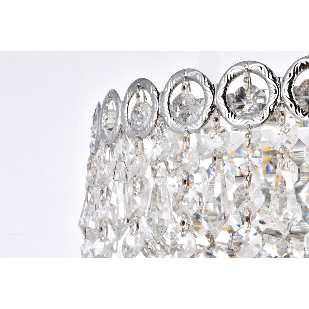 Century 2 Light Chrome Wall Sconce Clear Royal Cut Crystal. Picture 6