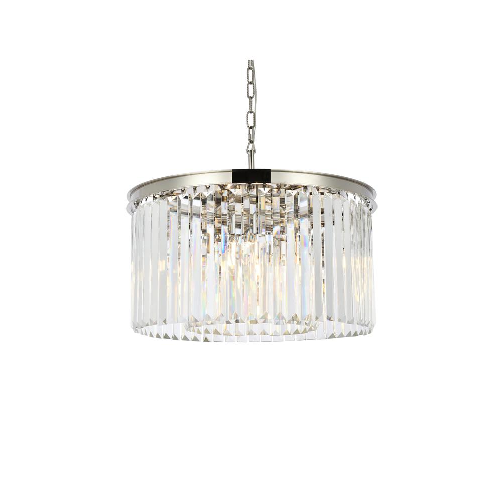 Sydney 8 Light Polished Nickel Chandelier Clear Royal Cut Crystal. Picture 2