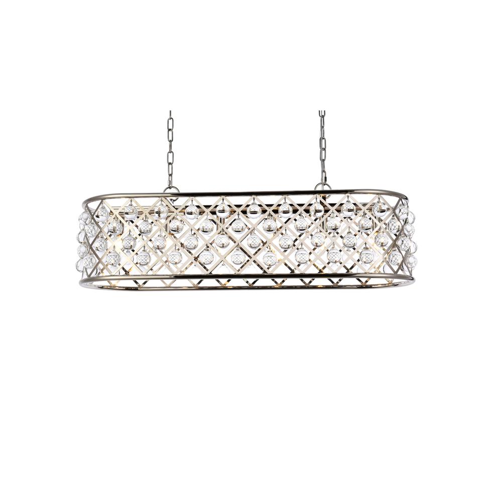 Madison 6 Light Polished Nickel Chandelier Clear Royal Cut Crystal. Picture 2